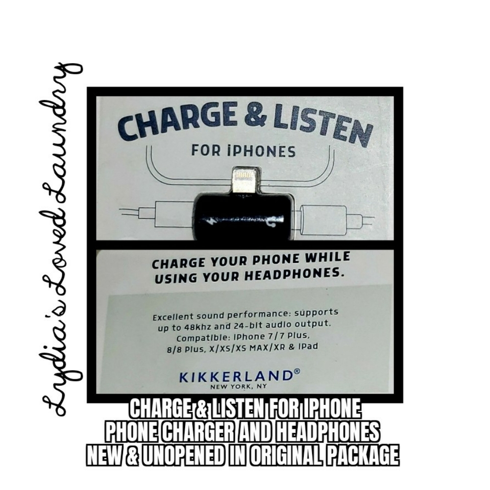 💥 5/$10 Charge & Listen For IPhone - Charger & Headphones New NWT